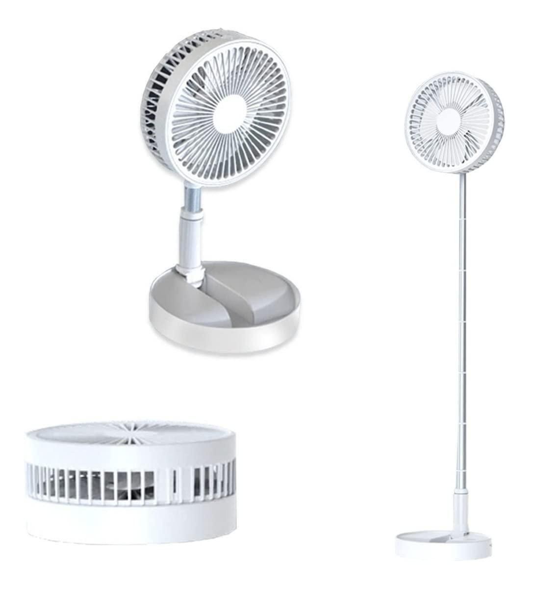 Adjustable Height Telescopic Rechargeable Standing Fan – Portable, Foldable & Ultra-Quiet