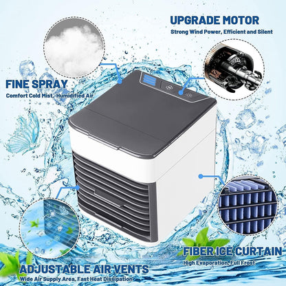 Mini Air Conditioner Air Cooler – 3-in-1 Portable Cooling, Humidifier & Fan