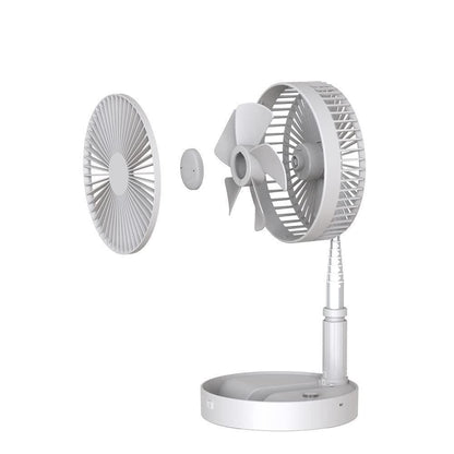 Adjustable Height Telescopic Rechargeable Standing Fan – Portable, Foldable & Ultra-Quiet